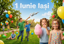 1 Iunie Iași 2026 — copii și părinți la activități de Ziua Copilului în Parcul Expoziției