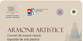 Armonii Artistice – afișul concertului de muzică clasică și expoziției de artă plastică de la Palatul Culturii din Iași, 18 iunie 2026