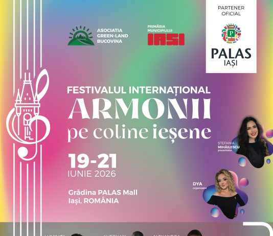 Armonii pe Coline Ieșene 2026 – afișul oficial al festivalului internațional de muzică ușoară de la Grădina Palas Iași