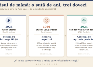scrisul de mână în trei dovezi: Steiner 1924, Studiul Călugărițelor 1986 și neuroștiința EEG 2024